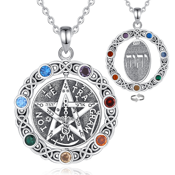 chakra-kette-7-chakra-steine-925-sterling-silber-pentagramm-stern-tetragrammaton