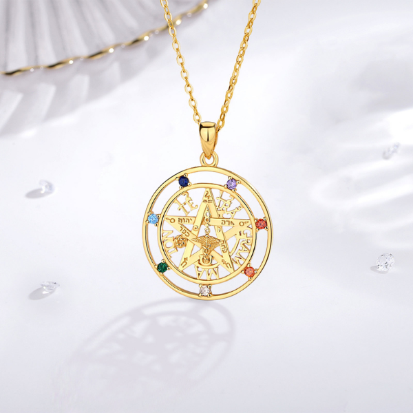 chakra-kette-925-k-sterling-silber-pentagramm-halskette-18k-gold-amulett-7-farben-chakra-tetragrammaton-schmuck